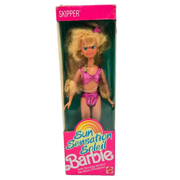 1991 Skipper Barbie Doll Sun Sensation Mattel Open Box Read - Picture 1 of 16